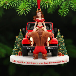 Alternative view of Personalized Gifts For Christmas, Naughty Couple Acrylic Ornament 03ohta241025