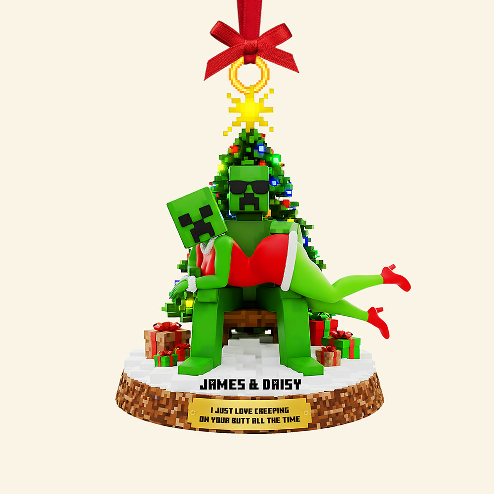 Personalized Gifts For Christmas, Naughty Couple Acrylic Ornament 03tgta110925 - Image 4