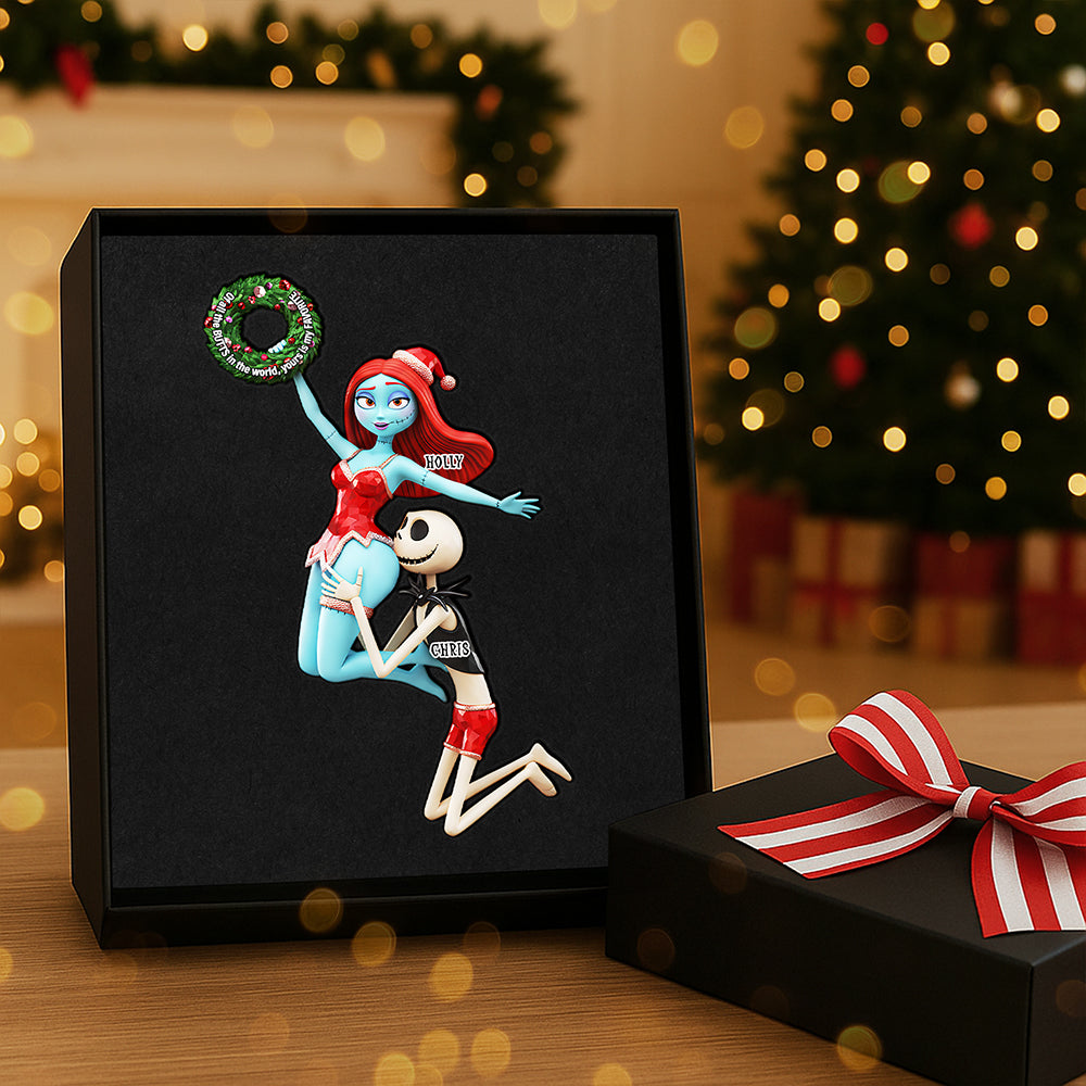 Personalized Gifts For Christmas, Naughty Couple Acrylic Ornament 04ohta061025 - Image 3