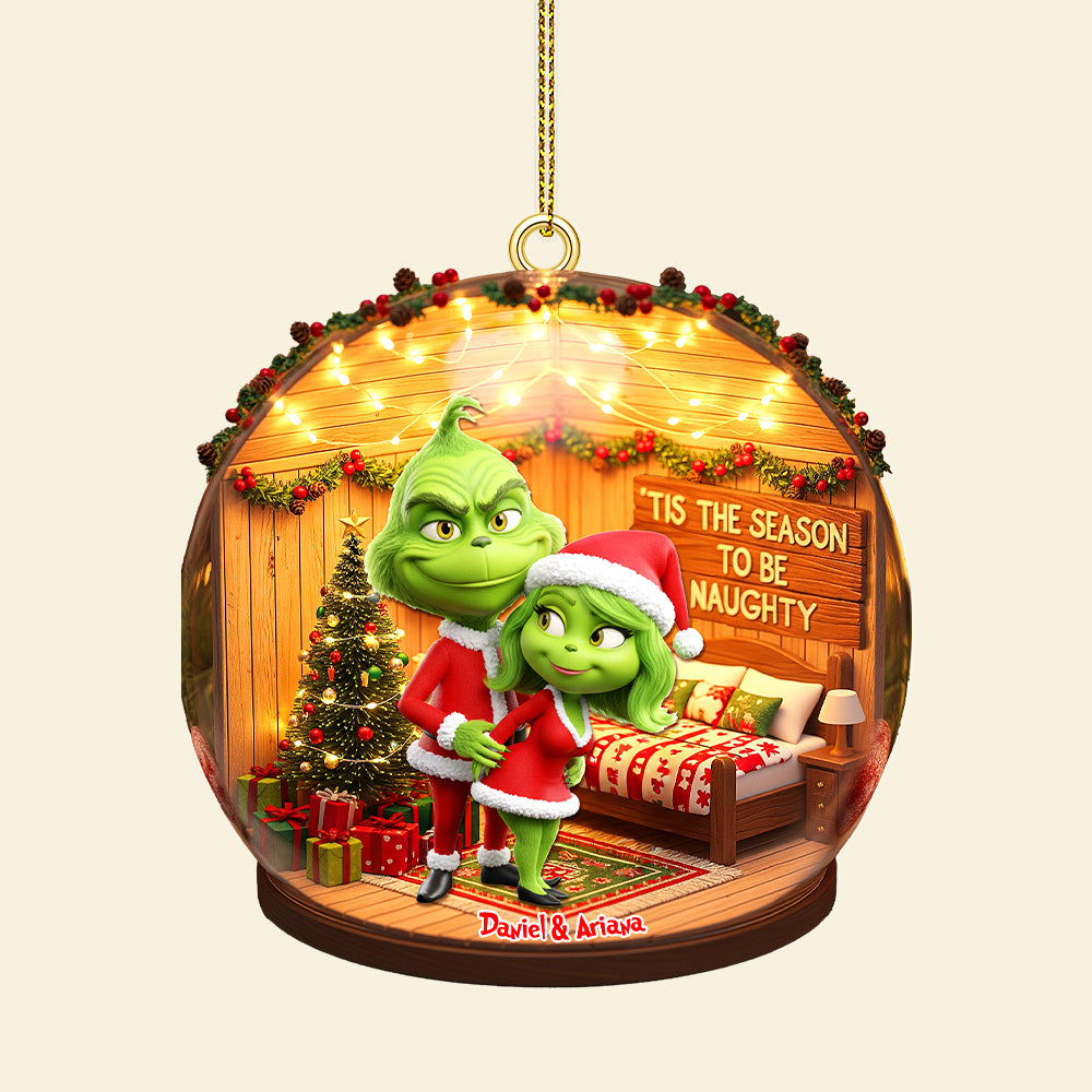 Personalized Gifts For Christmas, Naughty Couple Miniature Room Custom Shape Acrylic Ornament 02pgmg160925 - Image 3