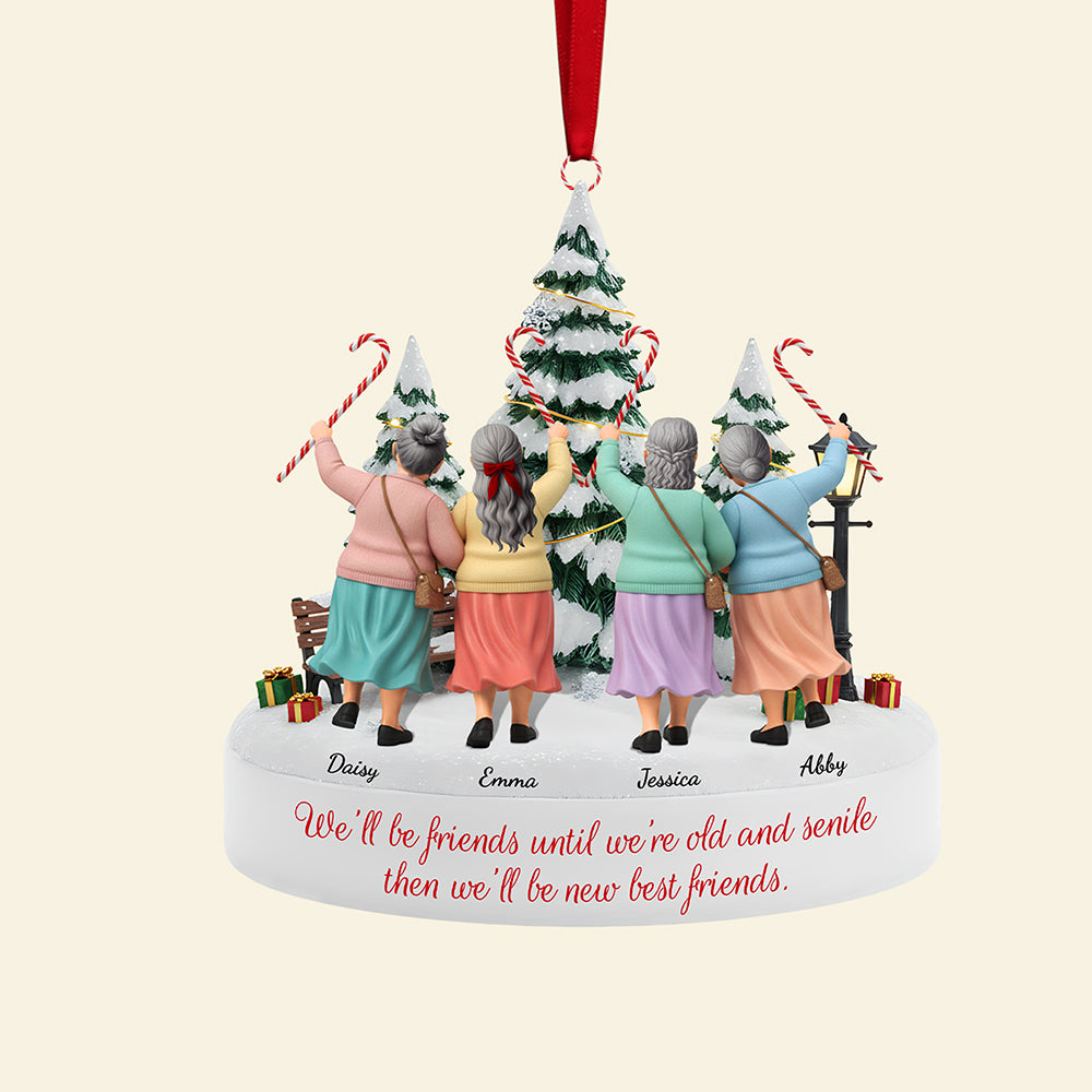 Personalized Gifts For Christmas, Old Friend Acrylic Ornament 02nata181025 - Image 4