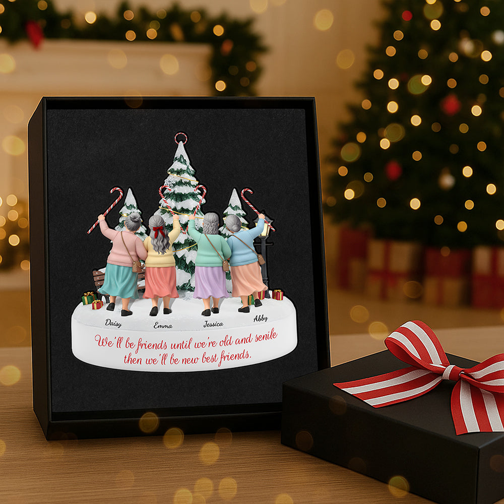 Personalized Gifts For Christmas, Old Friend Acrylic Ornament 02nata181025 - Image 3