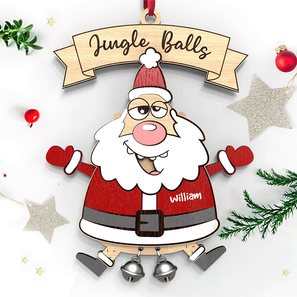 Alternative view of Personalized Gifts For Christmas Ornament Funny Santa 04ACQN180924