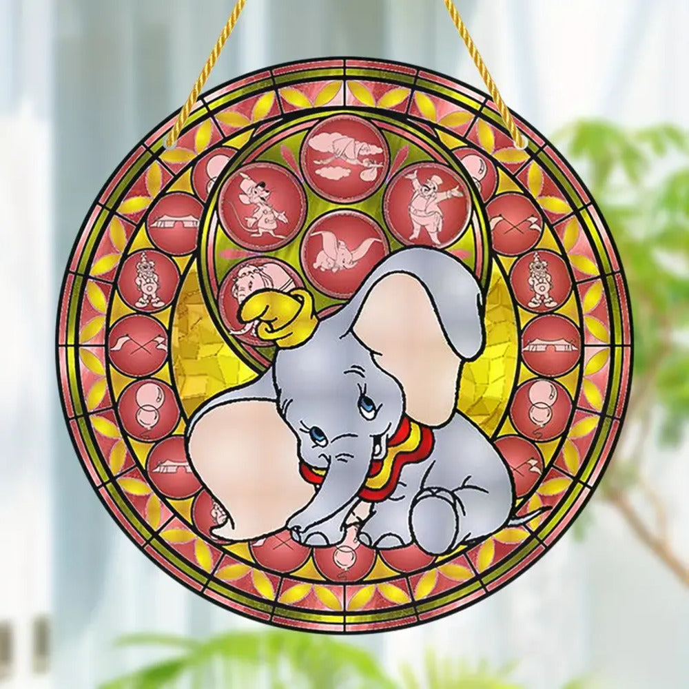 Personalized Gifts For Christmas Suncatcher Ornament 49ACQN240824 Elephant - Image 4