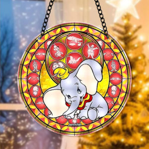 Alternative view of Personalized Gifts For Christmas Suncatcher Ornament 49ACQN240824 Elephant
