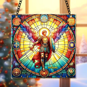 Personalized Gifts For Christmas Suncatcher Ornament 61ACQN240824 Angel Heaven