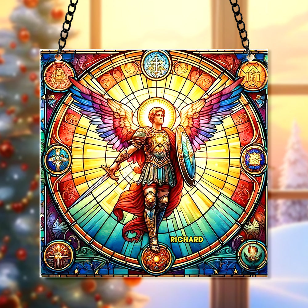 Personalized Gifts For Christmas Suncatcher Ornament 61ACQN240824 Angel Heaven