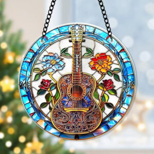 Personalized Gifts For Christmas Suncatcher Ornament 67ACQN240824 Guitarist