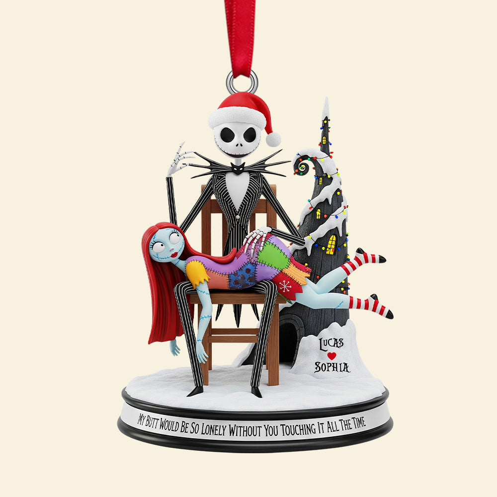 Personalized Gifts For Christmas, The Ghost & The Rag Doll Couple Acrylic Ornament 02natn090925 - Image 4