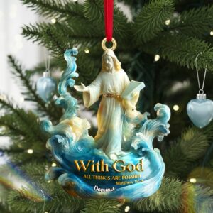 Alternative view of Personalized Gifts For Christmas, The God Acrylic Ornament 01tgmg180925