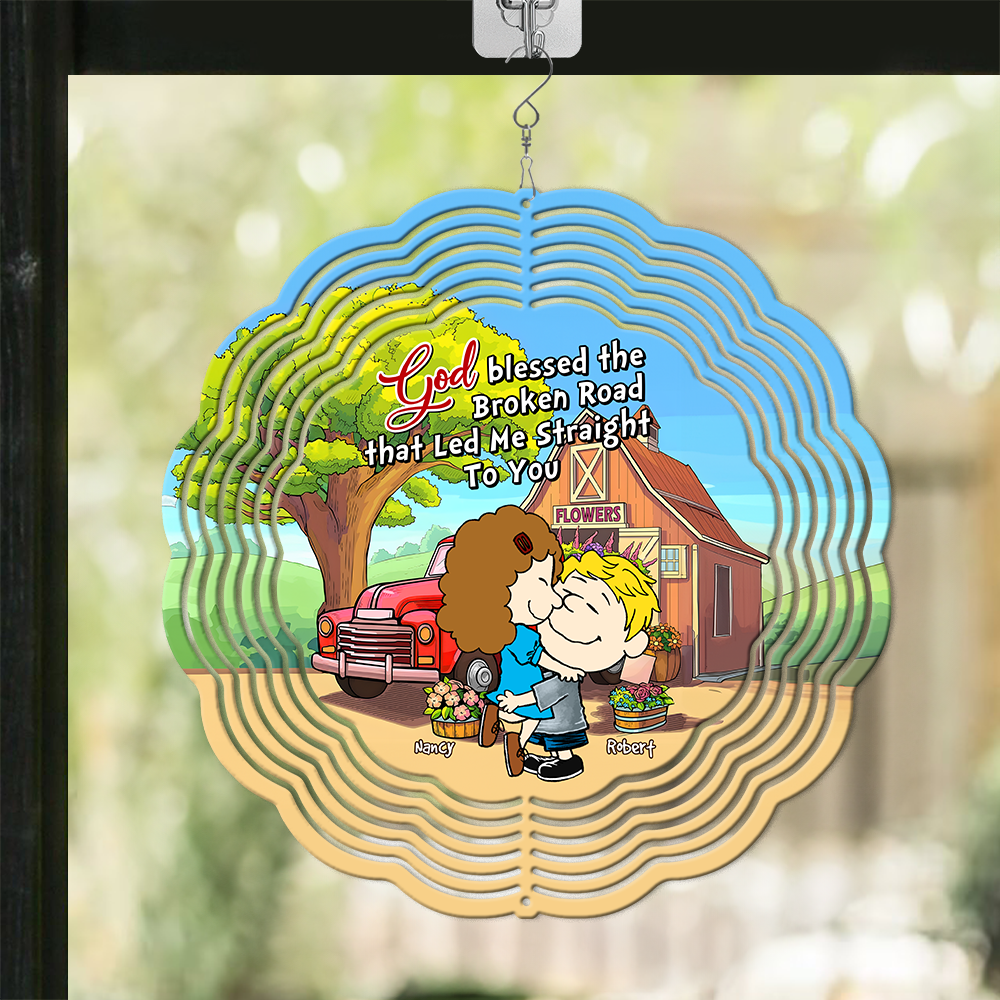 Personalized Gifts For Couple 3D Wind Spinner God Blessed 03xqpu181224hg - Image 4