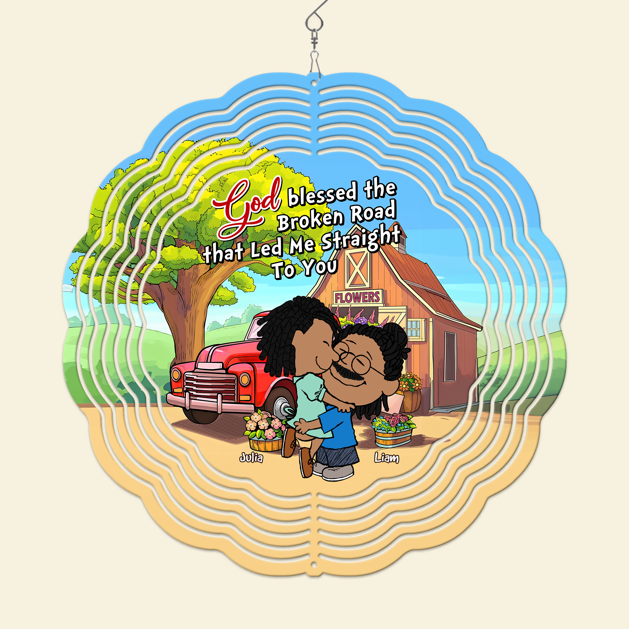 Personalized Gifts For Couple 3D Wind Spinner God Blessed 03xqpu181224hg - Image 5