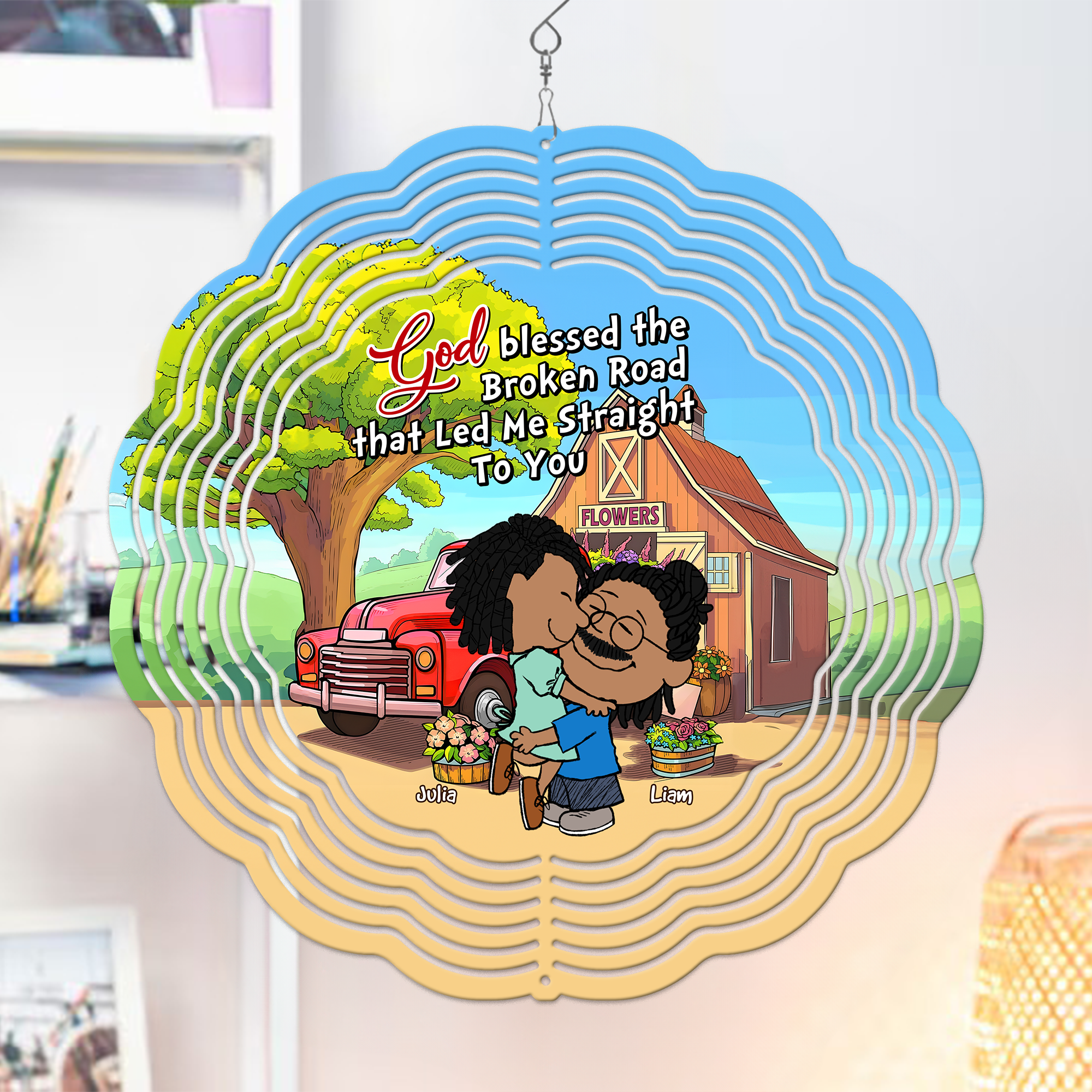 Personalized Gifts For Couple 3D Wind Spinner God Blessed 03xqpu181224hg - Image 3