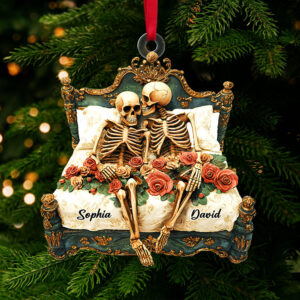 Personalized Gifts For Couple Acrylic Ornament Skull Couple 02ohtn191124