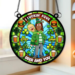 Personalized Gifts For Couple Acrylic Suncatcher - St. Patrick's Edition, I Luckin' Fove Beer 04TGLU170125HG