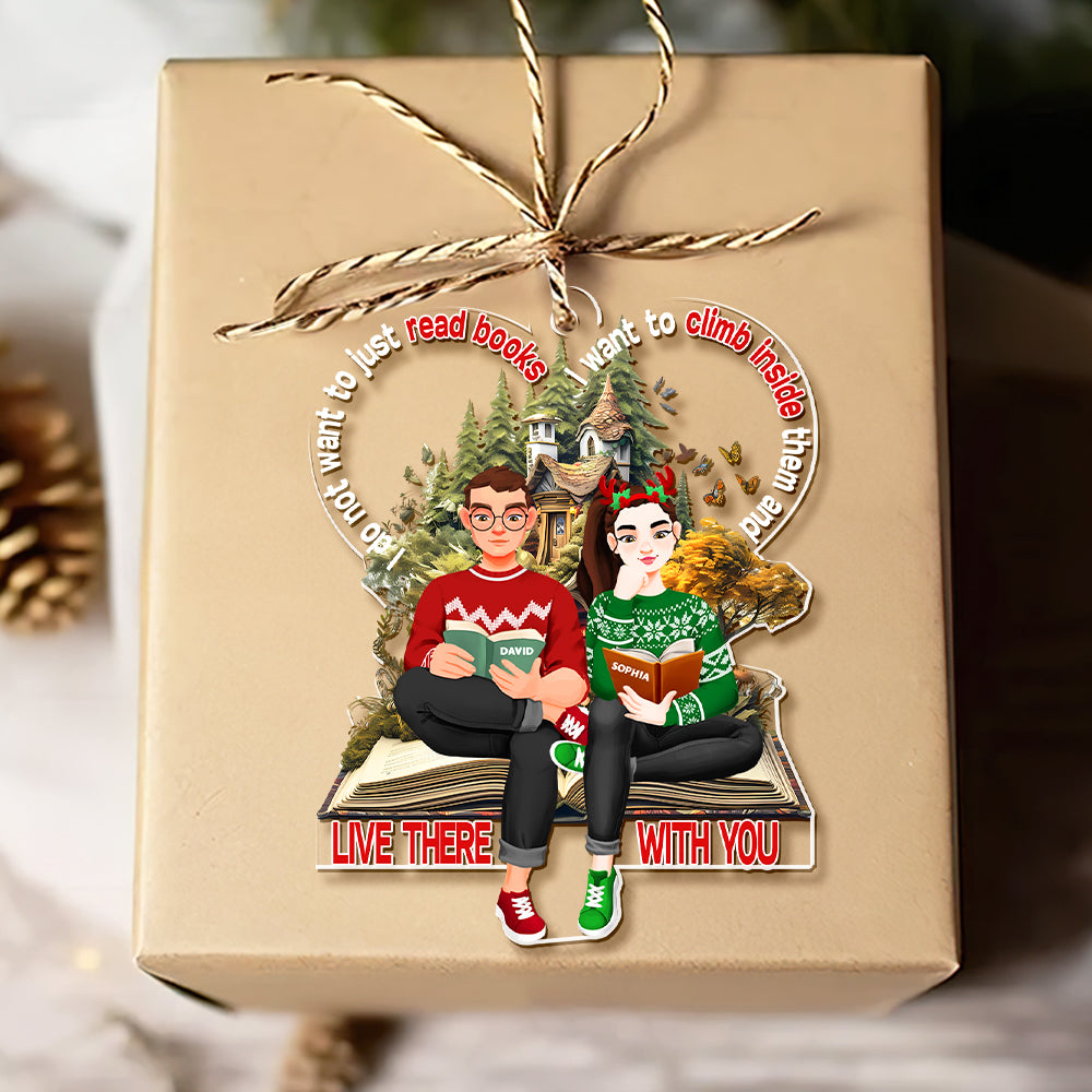 Personalized Gifts For Couple Book Christmas Ornament 02TGDT151124PA - Image 3