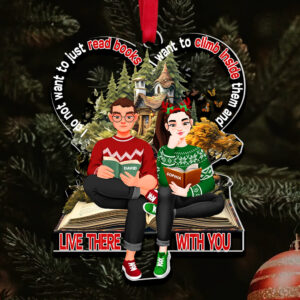 Personalized Gifts For Couple Book Christmas Ornament 02TGDT151124PA