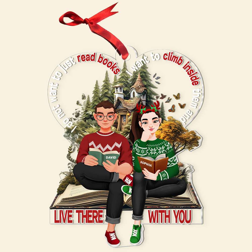 Personalized Gifts For Couple Book Christmas Ornament 02TGDT151124PA - Image 4