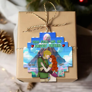 Personalized Gifts For Couple Buildable Ornament, You Fill Up My Heart Meter 05TGTI091124HG