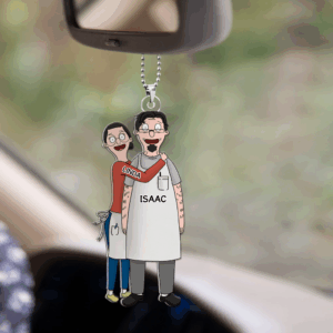 Alternative view of Personalized Gifts For Couple Car Ornament 01qhhu241224hg
