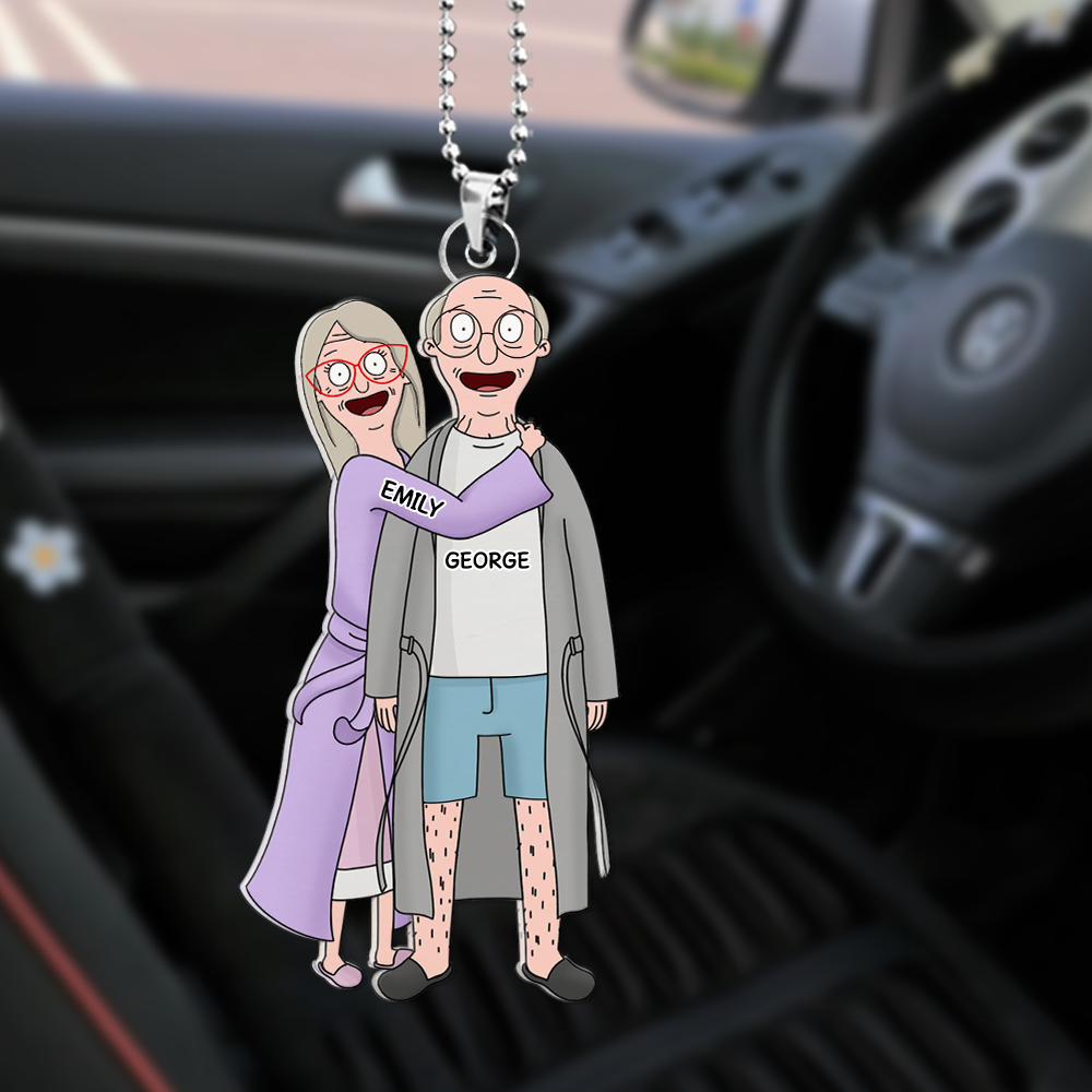 Personalized Gifts For Couple Car Ornament 01qhhu241224hg - Image 3