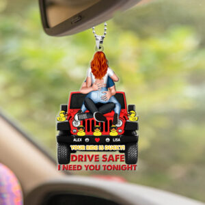 Alternative view of Personalized Gifts For Couple Car Ornament 02HTMH210624HH
