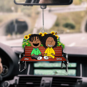 Alternative view of Personalized Gifts For Couple Car Ornament 03OHMH101224HH