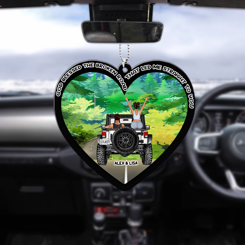 Personalized Gifts For Couple Car Ornament 05TOMH110624TM - Image 3