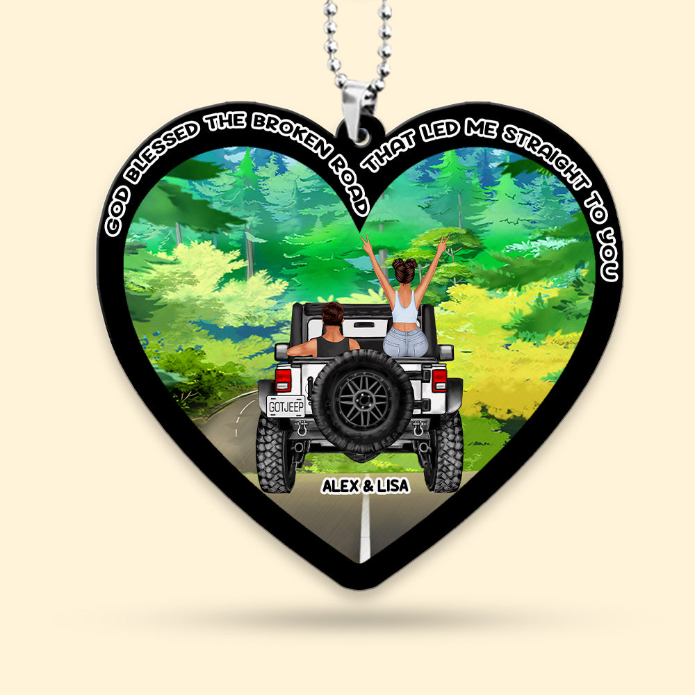 Personalized Gifts For Couple Car Ornament 05TOMH110624TM - Image 4