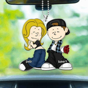 Personalized Gifts For Couple Car Ornament, Gangsta Love 04qhpu030125hg