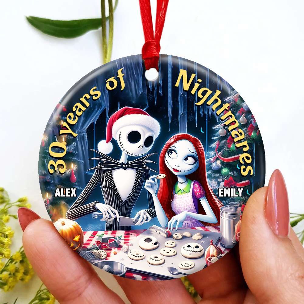 Personalized Gifts For Couple Ceramic Ornament 03HUMH160824 - Image 3
