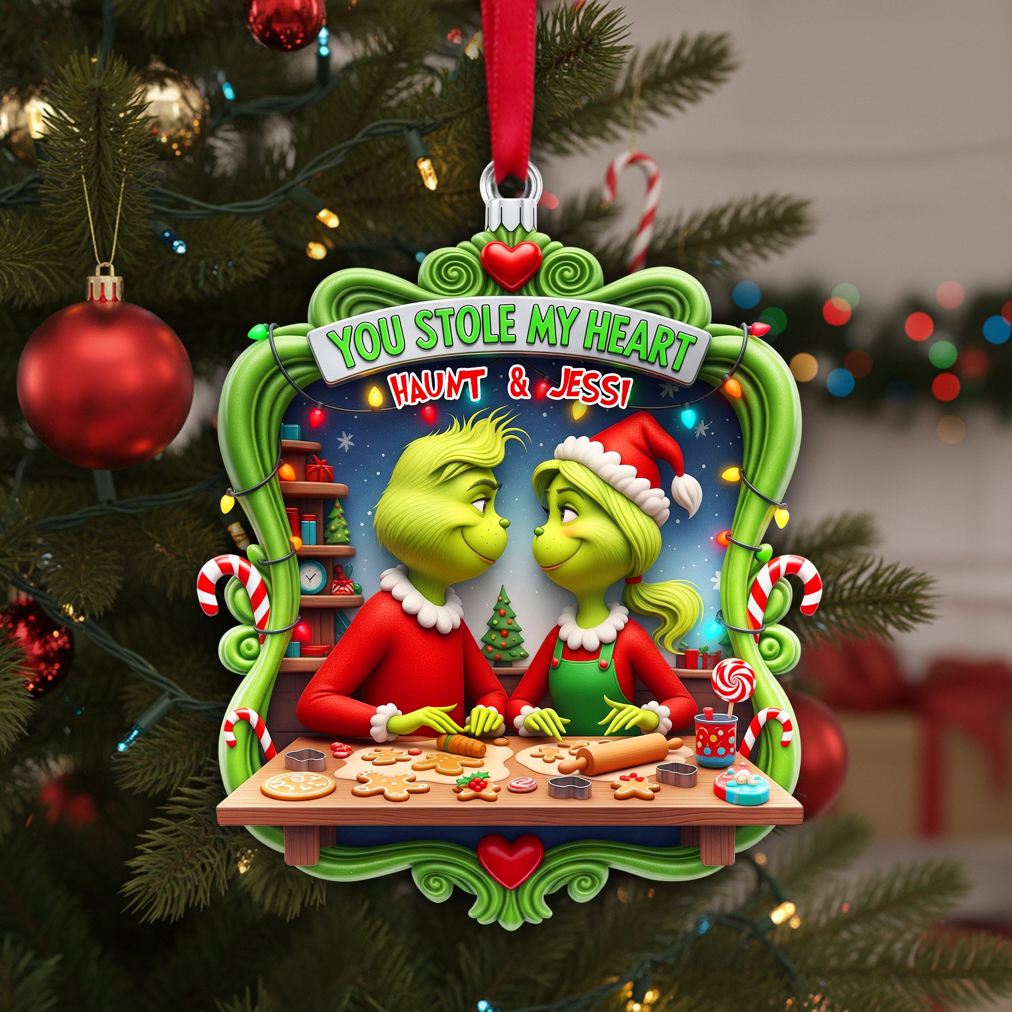 Personalized Gifts For Couple Christmas Acrylic Ornament 03hulu110925 - Image 4