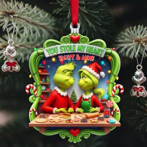 Alternative view of Personalized Gifts For Couple Christmas Acrylic Ornament 03hulu110925