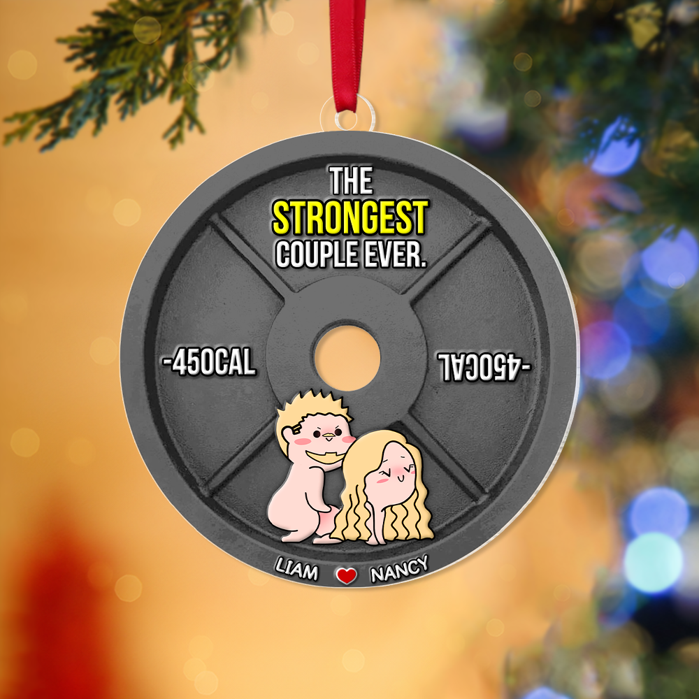 Personalized Gifts For Couple Christmas Naughty Couple Ornament 02OHPU051124HH - Image 5