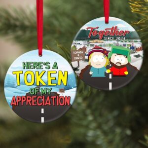 Alternative view of Personalized Gifts For Couple Christmas Ornament 01totn021124hg Here's A Token Of My Appreciation