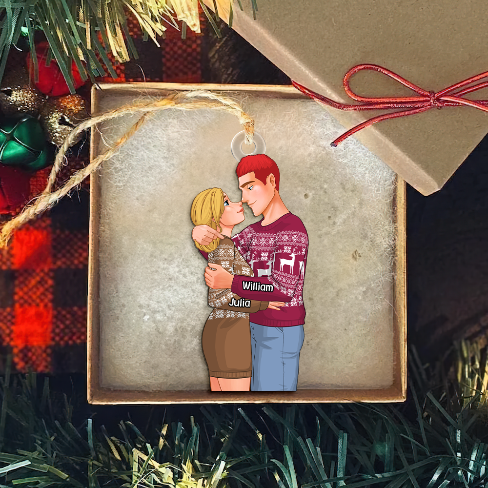 Personalized Gifts For Couple Christmas Ornament 02ACPU111124DA - Image 3