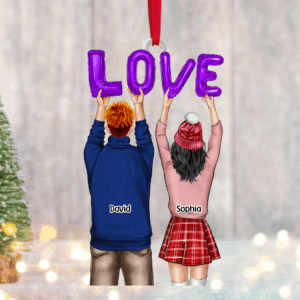 Alternative view of Personalized Gifts For Couple Christmas Ornament 02acpu131124