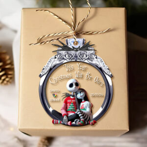 Alternative view of Personalized Gifts For Couple Christmas Ornament 02QHDT181124 Whimsical Engagement Ring