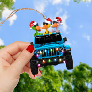 Alternative view of Personalized Gifts For Couple Christmas Ornament 03qhqn031122 Off Road Car Couple
