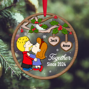 Alternative view of Personalized Gifts For Couple Christmas Ornament 04katn130924hg