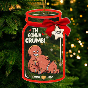 Personalized Gifts For Couple Christmas Ornament 05huqn200924 Funny Gingerbread Couple