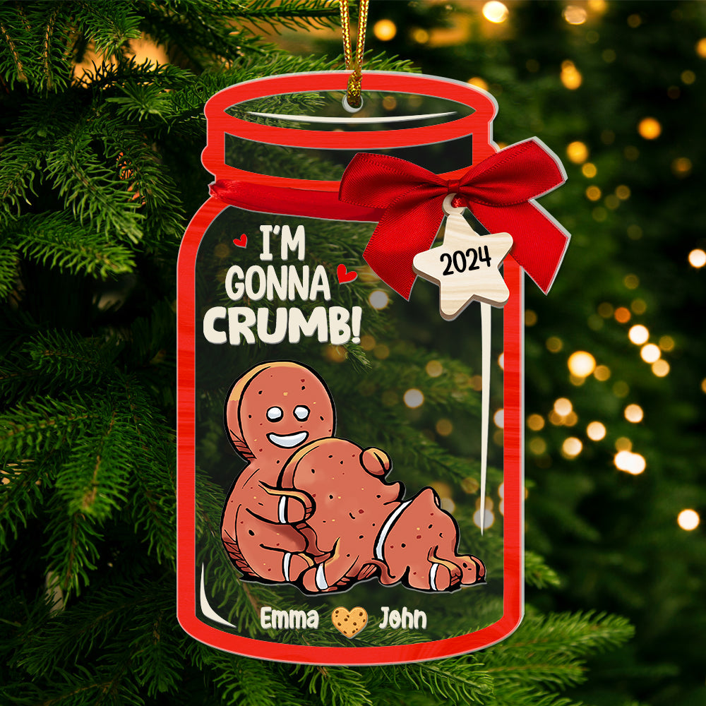 Personalized Gifts For Couple Christmas Ornament 05huqn200924 Funny Gingerbread Couple