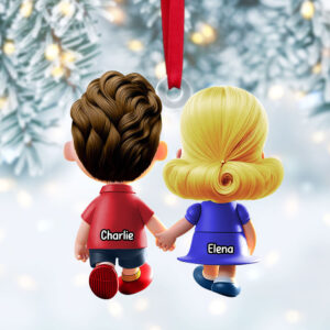 Alternative view of Personalized Gifts For Couple Christmas Ornament Couple Hand In Hand 02OHTI131124