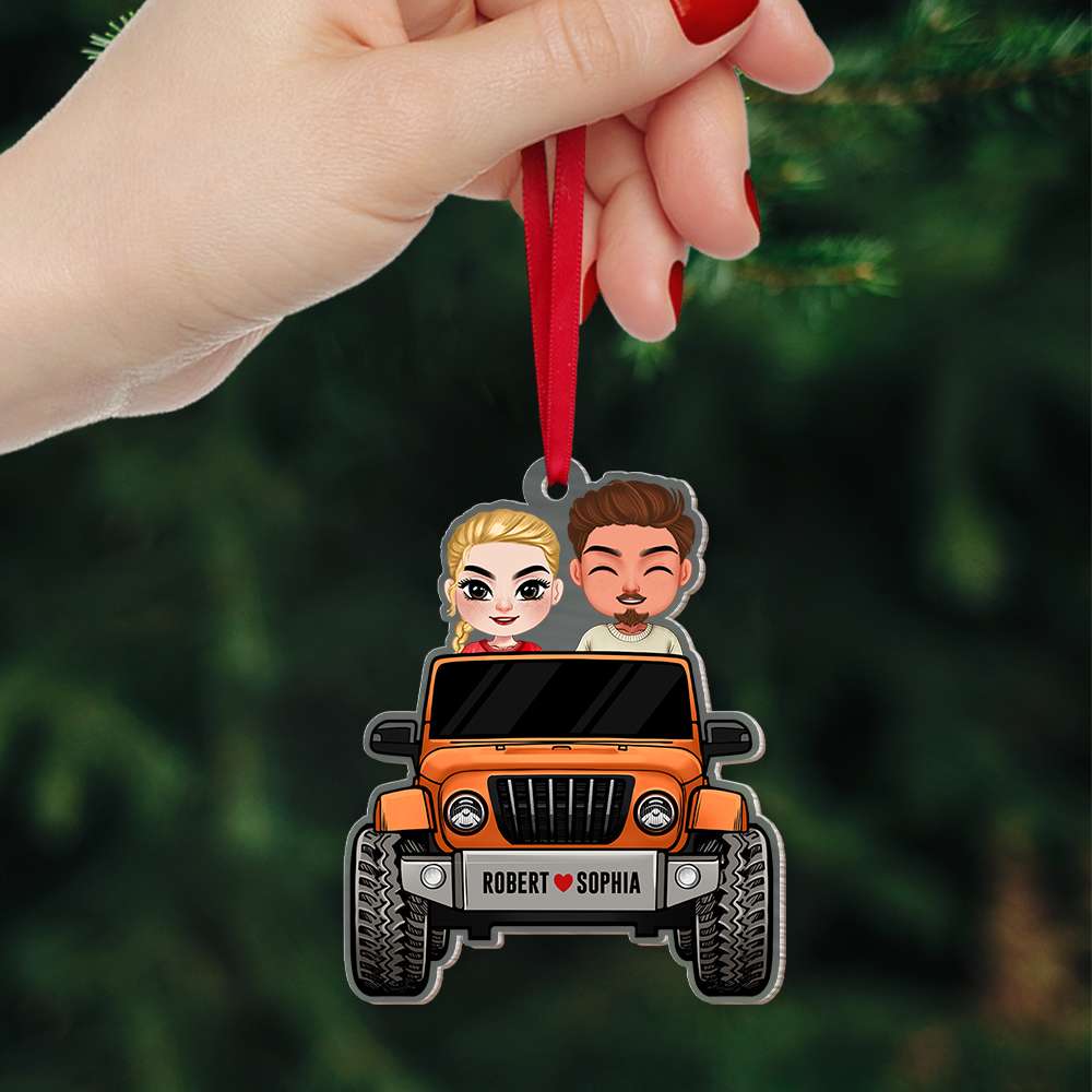 Alternative view of Personalized Gifts For Couple Christmas Ornament Happy Couple Travelling