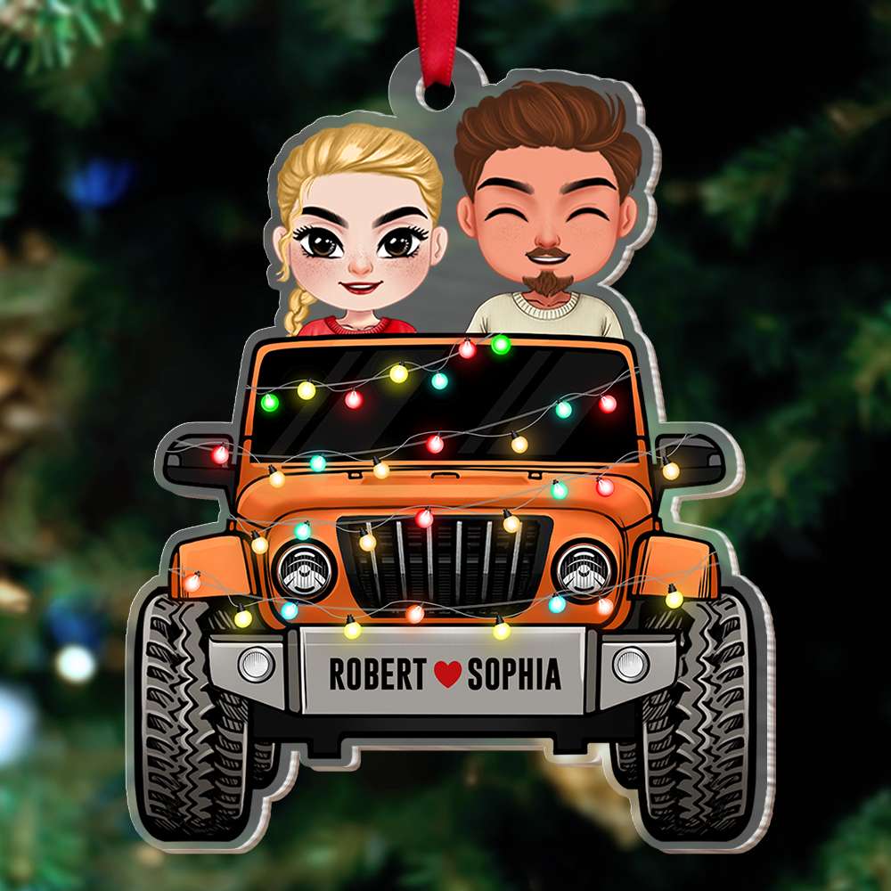 Personalized Gifts For Couple Christmas Ornament Happy Couple Travelling