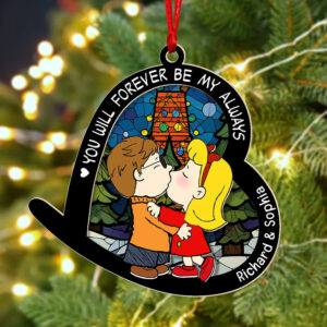 Alternative view of Personalized Gifts For Couple Christmas Ornament, Kissing Couple 01naqn220724hg
