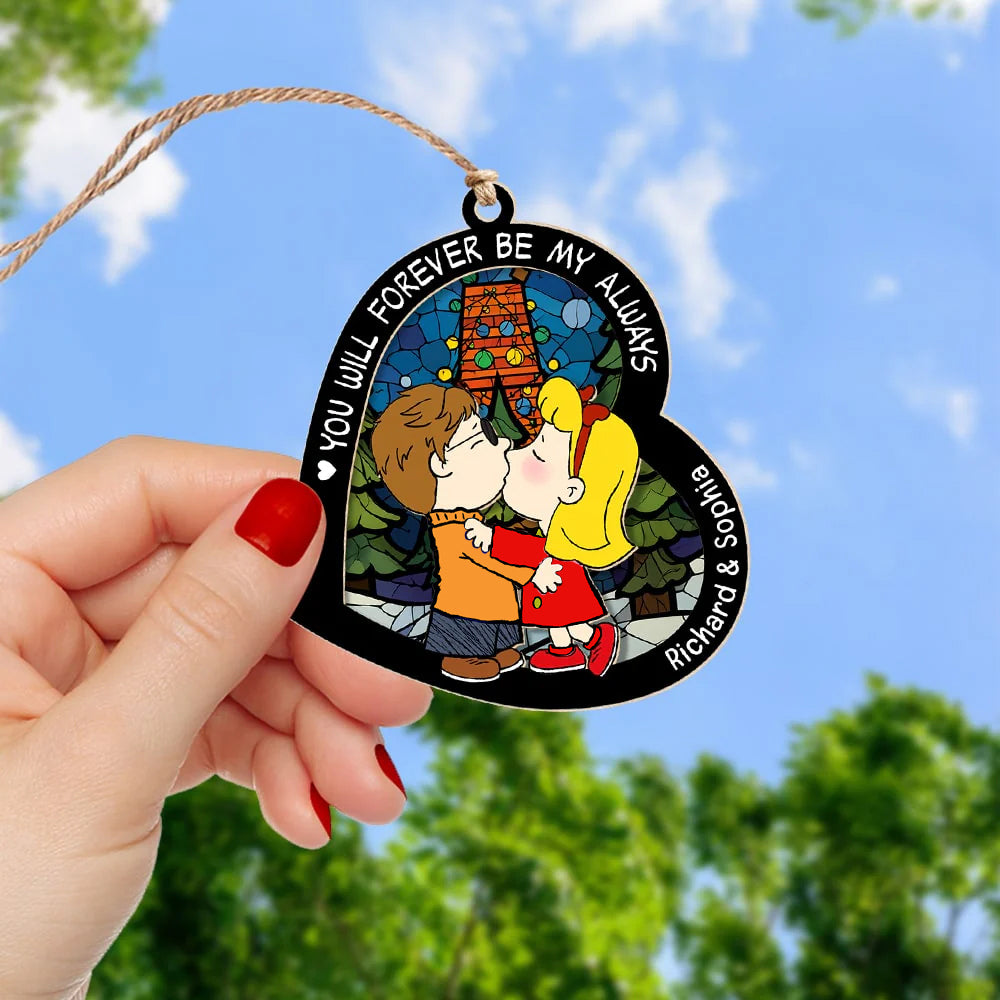 Personalized Gifts For Couple Christmas Ornament, Kissing Couple 01naqn220724hg - Image 4