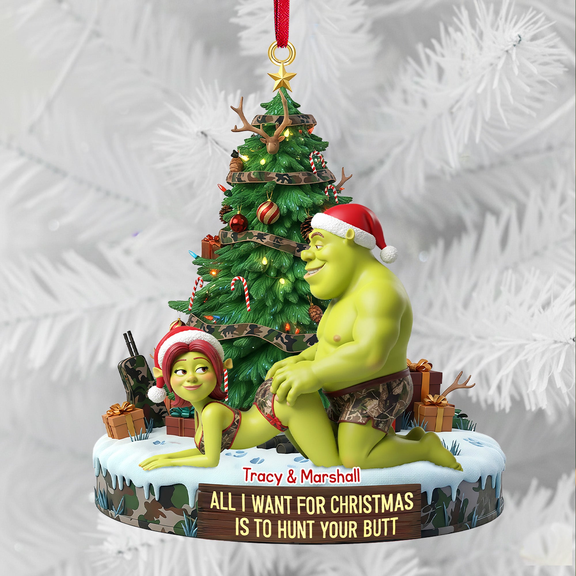 Alternative view of Personalized Gifts For Couple Christmas Ornaments 03ohmg281025