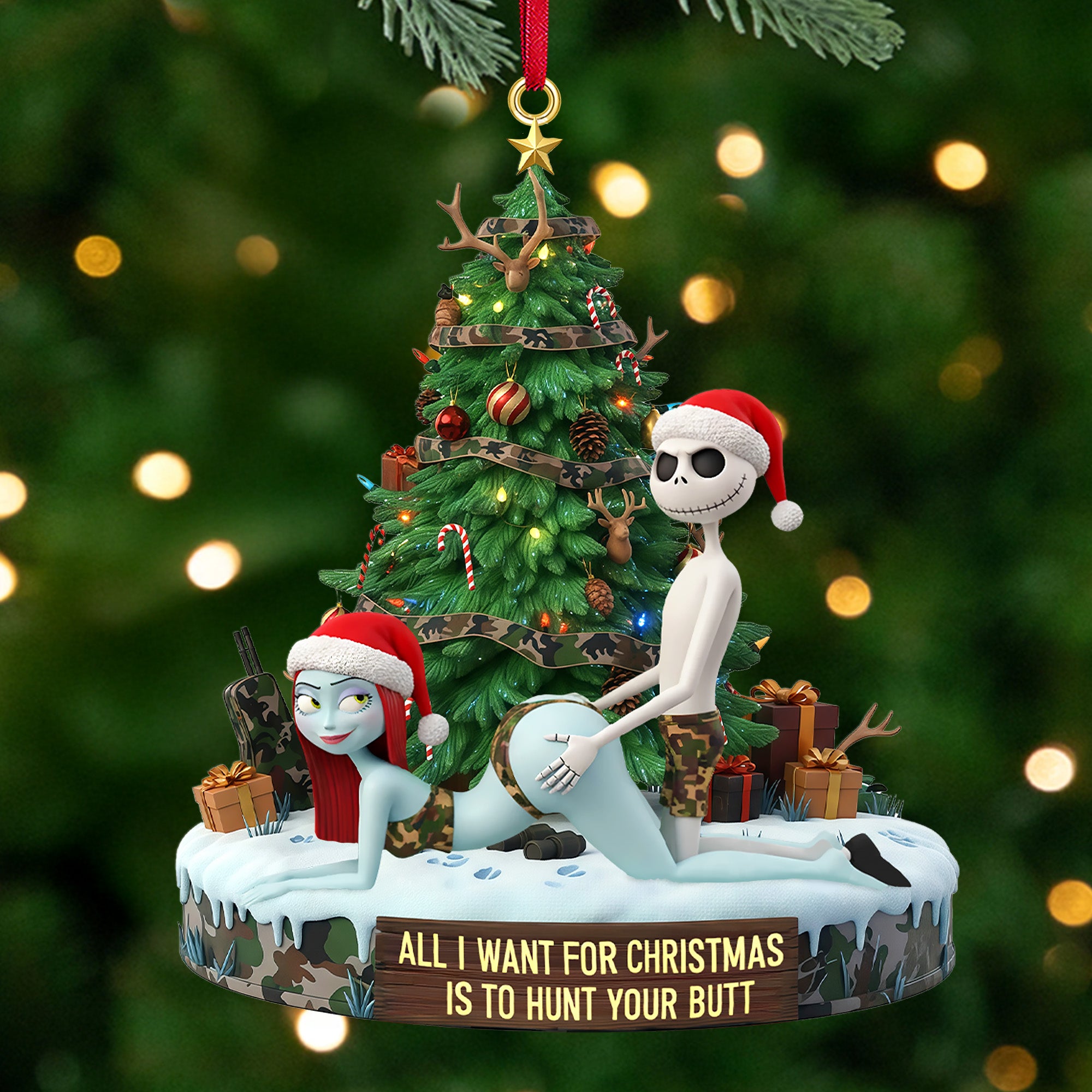 Alternative view of Personalized Gifts For Couple Christmas Ornaments 04ohmg281025