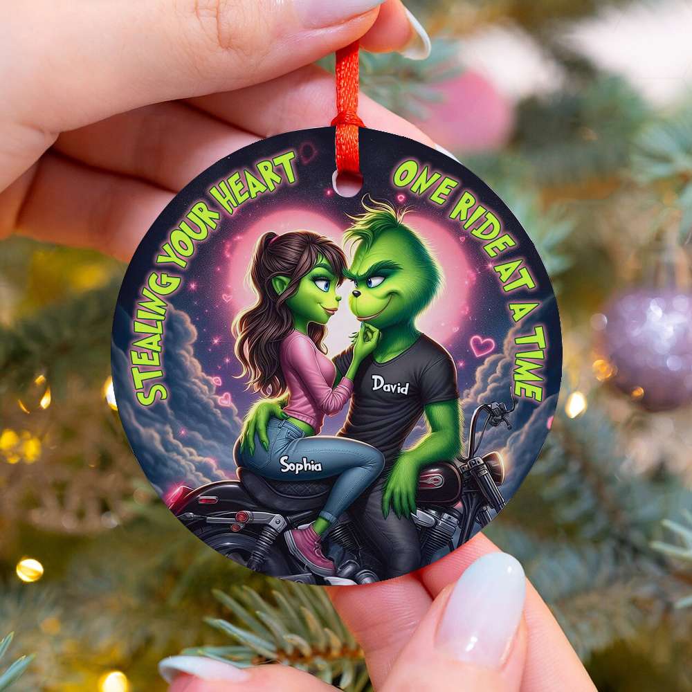 Personalized Gifts For Couple Green Christmas Ornament 04TOTN141124 - Image 4